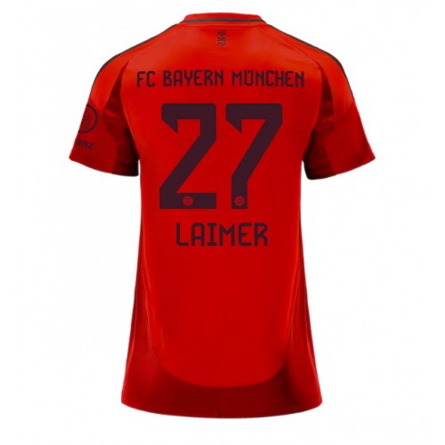 Fotballdrakt Dame Bayern Munich Konrad Laimer #27 Hjemmedrakt 2024-25 Kortermet